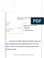 Sample California Complaint Against Escrow Company For Negligence and Breach of Contract