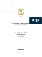 6 Conference of African Ministers For Public/Civil Service: Cairo, Egypt