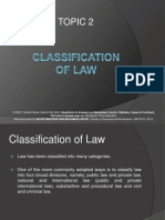 BAWB1033 Intro To MLS Topic 2 - Classification of Law