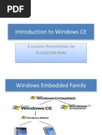 Introduction To Windows CE: A Lecture Presentation by B.V.Kalyan Ram