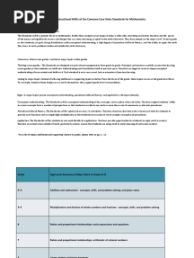Keyinstructional Shifts Ofthe Common Core State Standards For Mathematics