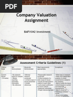 Company Valuation Assignment: BAFI1042 Investment