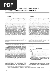 Tulburare Depresiva Secundara