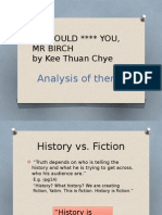 We Could You, MR Birch by Kee Thuan Chye: Analysis of Theme