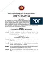 Polytechnic University of The Philippines Communication Arts Club Constitution and By-Laws