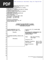 Happy Birthday Lawsuit - Warner/Chappell Music Response