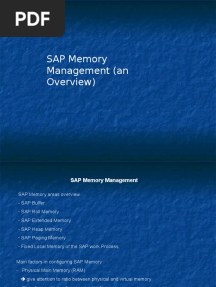 SAP Memory Management (An Overview)