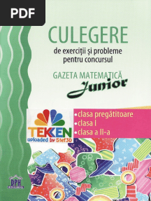 Culegere Gazeta Matematica Junior Clasele Pregatitoare 1 2 Ed DPH PDF