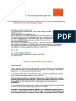 10-04-12 Request For Inquiry by Senator Christopher Dodd, Chair of The Senate Banking Committee On OCC and US Dept of Justice