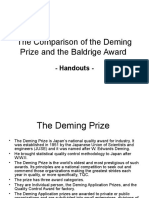 Deming Vs Baldridge