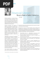 Financial Literacy - Reserve Bank of India's Initiatives