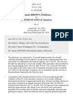 Emanuel BROWN, Petitioner, v. UNITED STATES of America