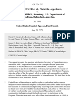 Doris M. Tucker v. Clifford M. Hardin, Secretary, U.S. Department of Agriculture, 430 F.2d 737, 1st Cir. (1970)