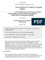 Metropolitan Life Insurance Company v. Richard E. Hanslip, Administrator of The Estate of Robert Louis Hanslip, Deceased, Ardith McCool, 939 F.2d 904, 10th Cir. (1991)