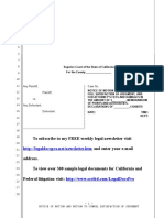 Sample Motion To Compel Satisfaction of Judgment in California