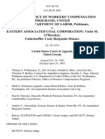 Director, Office of Workers' Compensation Programs, United States Department of Labor v. Eastern Associated Coal Corporation Violet M. O'BrOckta Underkoffler Coal Benjamin Stinner, 54 F.3d 141, 3rd Cir. (1995)