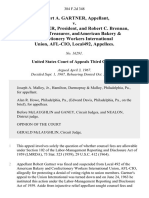 Robert A. Gartner v. Jack Soloner, President, and Robert C. Brennan, Secretary-Treasurer, Andamerican Bakery & Confectionery Workers International Union, Afl-Cio, Local492, 384 F.2d 348, 3rd Cir. (1967)