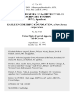 Board of Trustees of The District No. 15 Machinists' Pension FUND, Appellant, v. Kahle Engineering Corporation, A New Jersey Corporation