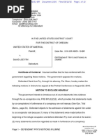 08-10-2016 ECF 1000 USA V DAVID FRY - Motion in Limine To Exclude Hearsay