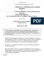 Stuart Circle Hospital Corporation v. Aetna Health Management Aetna Life Insurance Company, Hca Health Services of Virginia, Amicus Curiae, 995 F.2d 500, 4th Cir. (1993)