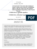 Under Seal v. Under Seal, 27 F.3d 564, 4th Cir. (1994)