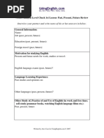 Needs Analysis Level Check First Lesson PDF