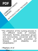 Introduction To Community Health Nursing Exposure