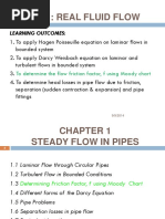 Topic 1: Real Fluid Flow: Learning Outcomes