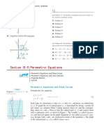 Section 10-5 Parametric Equations