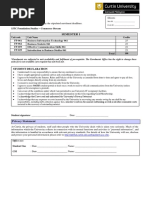 Enrolment: Semester 1