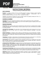 IM - Reading Strategies, Techniques in Selecting and Organizing Information, & Patterns of Communication