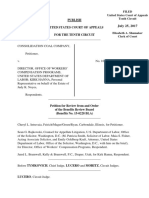 Consolidation Coal Company v. OWCP, 10th Cir. (2017)