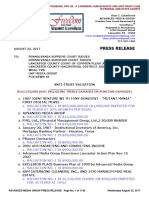 PRESS RELEASE - THE STAN J. CATERBONE OBSTRUCTION OF JUSTICE CASE and ANTI-TRUST VALUATION WITH VIOLATIONS August 23, 2017