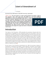 Scope and Extent of Amendment of Pleadings