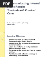 Communicating Internal Audit Results