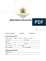 British Work Permit Application Form