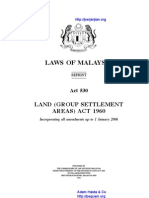 Act 530 Land Group Settlement Areas Act 1960