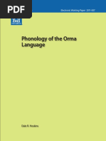 Phonology of The Orma