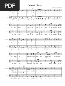 Canto Di Gloria PDF