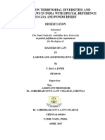 A Study On Territorial Diversities and Personal Laws in India With Special Reference To Goa and Pondicherry