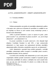 Actul Administrativ Definitie Trasaturi
