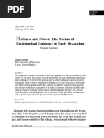 Holiness and Power The Nature of Ecclesiastical Guidance in Early Byzantium