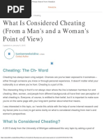 Cheating (From A Mans and A Womans Point of View)