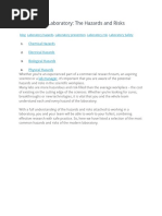 Working in A Lab Risk & Assessment