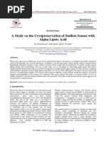 Cryopreservation Semen With Alpha Lipoic Acid