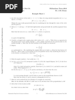 Mathematical Tripos Part IA Michaelmas Term 2018 Vectors and Matrices Dr. J.M. Evans Example Sheet 1