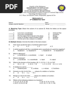 G-8 3rd Summative Test