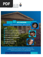 Wits Brochure: For International Applicants