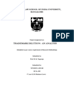 Trademark Dilution: An Analysis: National Law School of India University, Bangalore