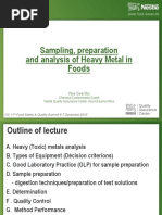 CII FS&QS 2016-Sampling, Method and Preparation of HM in Foods